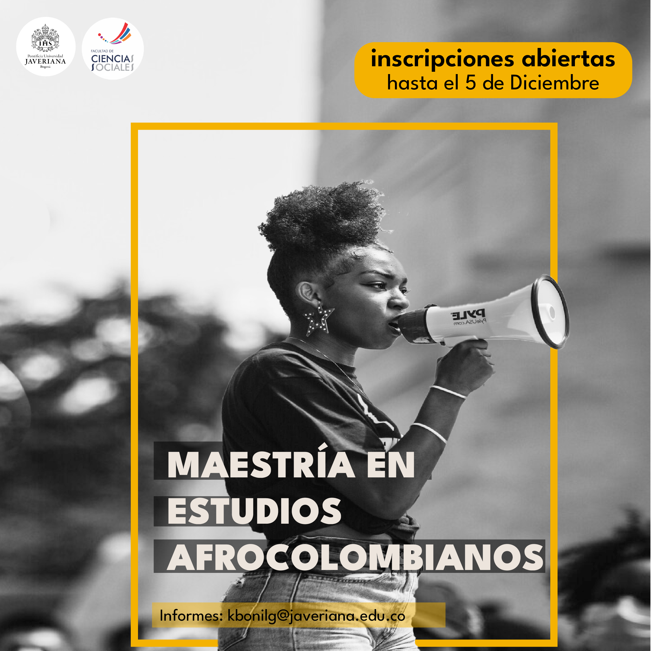 Abiertas las inscripciones para la Maestría en Estudios Afrocolombianos